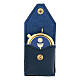 Pouch for Eucharist case in blue leather, with engraved case s1