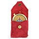 Pouch for Eucharist case in red jacquard fabric s1