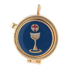 Pyx with enamel decoration, chalice diam. 4 cm