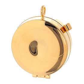 Custode hosties mini plaque émaillée Communion diamètre 4 cm s3