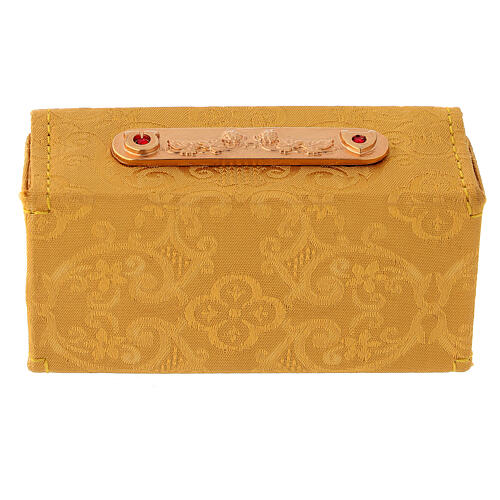 Estojo com Óleos Santos jacquard ouro três vasos 6