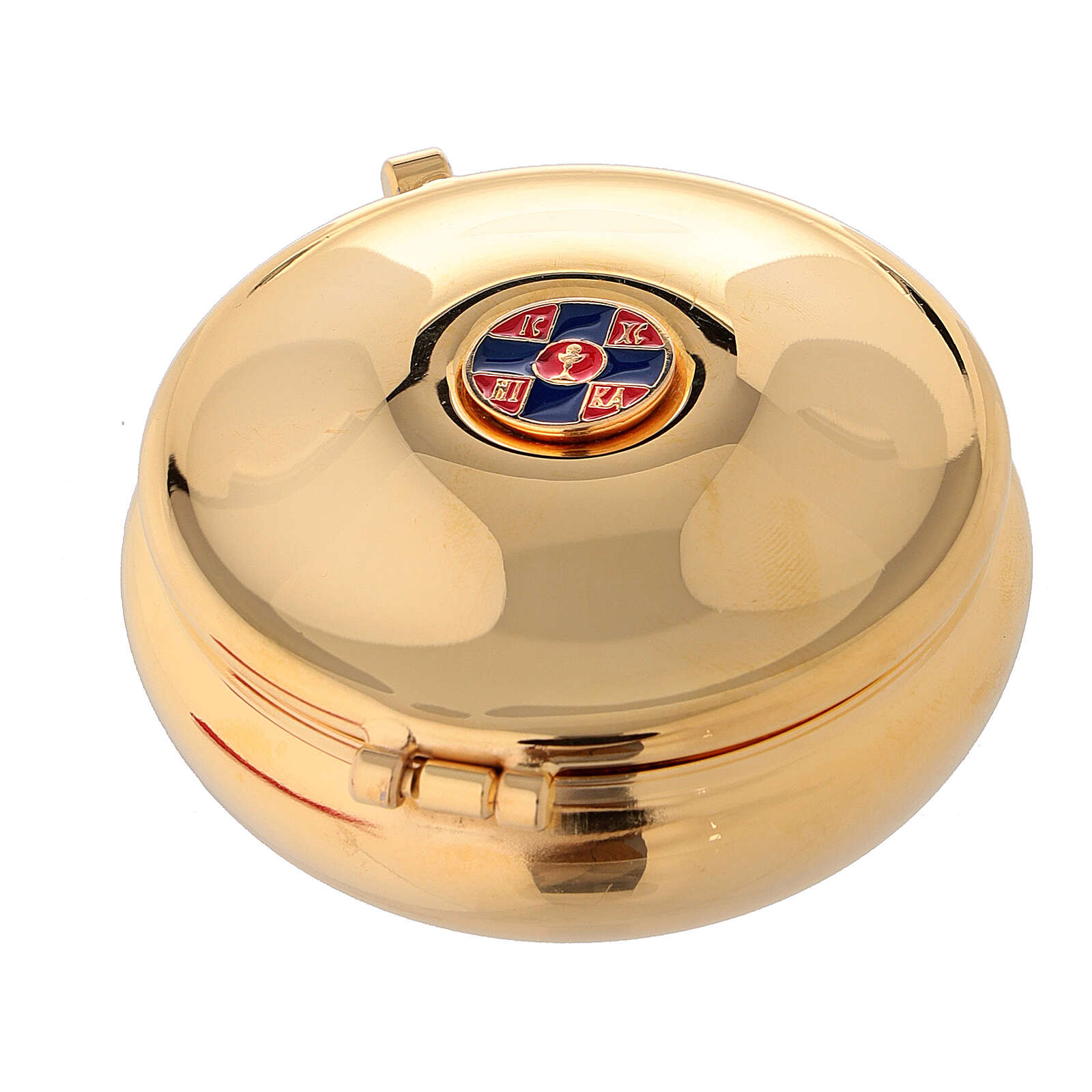 Holyart Etui Pour Custode U00e0 Hosties Rond Cuir Marron