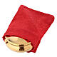 Gold plated pyx with red stone and red burse s2