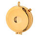 Gold plated pyx with Lamb of God on yellow enamel with crystals 2 in. s3