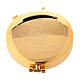 Relicario eucarístico dorado con incisión Cordero de la paz 5,3 cm s1