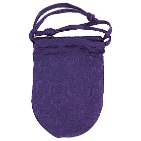 Violet Jacquard fabric burse with 2 in pyx s6
