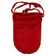Sacchetto porta teca 5 cm in raso rosso con purifichino e croce s6