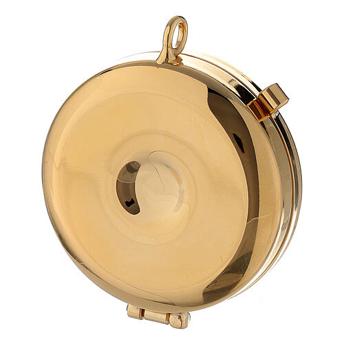 Estuche para viático color verde de verdadero cuero con cuerda y relicario d. 7,5 cm 5