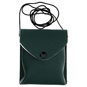 Green leather burse with string and 3 in pyx s6