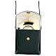 Green leather burse with string and 3 in pyx s1