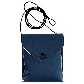 Blue leather burse with string and 3 in pyx s6