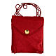 Rote Viaticum-Tasche aus Damast-Stoff mit Kordel und Versehpatene (7,5 cm) s6