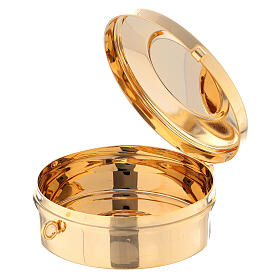 Golden Jacquard fabric burse with string and 3 in pyx s4