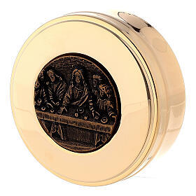 Pyx with bronze plate Last Supper 8 cm diameter