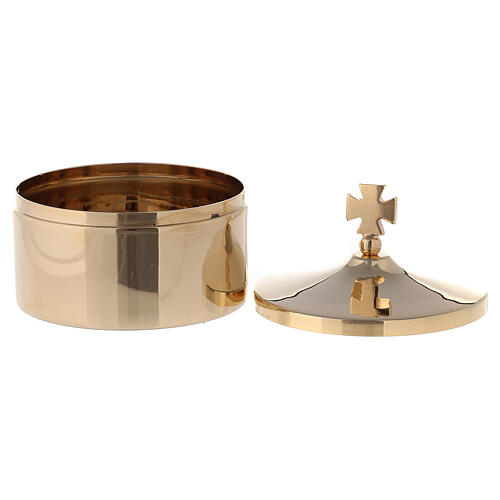 Communion pyx in 24k gold plated brass diam 8 cm 2