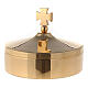 Catholic pyx diam 8 cm in 24k polished gold plated brass s1
