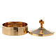 Catholic pyx diam 8 cm in 24k polished gold plated brass s2