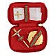 Sacola para viático vermelho Nossa Senhora de Guadalupe caixa diâm. 5,5 cm s2