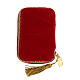 Red flocked fabric case embellished with a 13x9 cross s7
