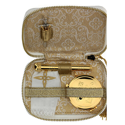 Eco-leather case with lamb gold embroidery 1