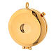 Relicario Eucarístico incisión IHS latón dorado 24k 5 cm s3
