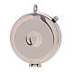 Teca Eucaristica IHS ottone tono argento lucido 5 cm s2