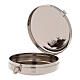 Teca Eucaristica IHS ottone tono argento lucido 5 cm s3