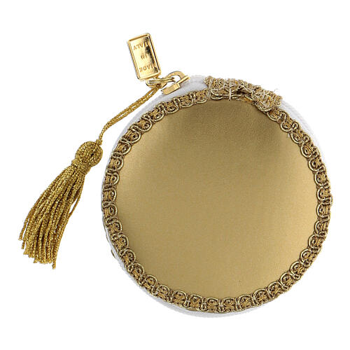 Viaticum-Tasche aus goldenem Kunstleder, 3 x 10 cm 7