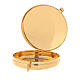 Teca per ostie ottone dorato IHS inciso 24k 2x5 cm s2
