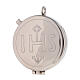 Host case with IHS symbol in silver-plated brass 1.5x5.3 cm s1