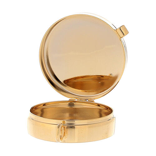 Host case with miniature Cross and stone 2x4 cm 2