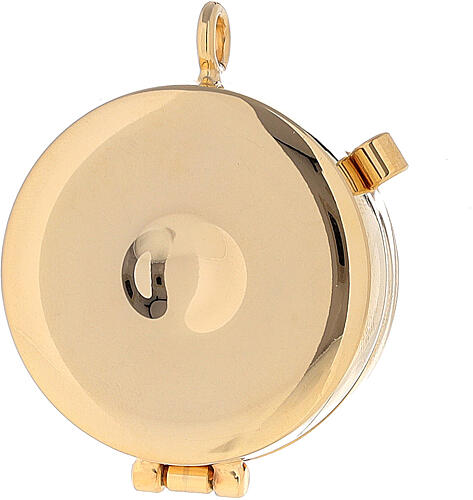 Host case with miniature Cross and stone 2x4 cm 3