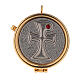 Catholic pyx silver-plated Tau symbol 3x5 cm s1