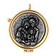 Host case with Holy Family in silver 3x5.3 cm s1