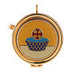 Custode pour hosties plaque symbole eucharistie 3x5 cm s1