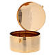 Teca ostia magna IHS ottone dorato 10x5 cm s3