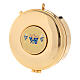Communion Pyx with plaque symbol of loaves and fish 3x10 cm s1
