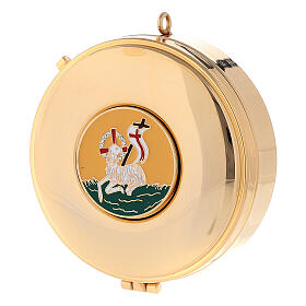 Pyx case with enameled plate Lamb of Peace 3x10 cm