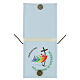 Portateca Giubileo 2025 italiano doppia tasca 10x9 cm pelle vegetale s2