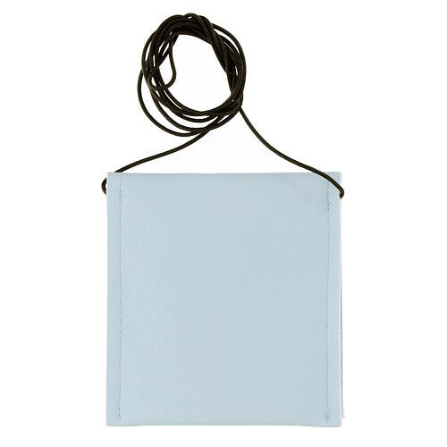 Portateca Giubileo 2025 doppia tasca francese 10x9 cm pelle vegetale 3