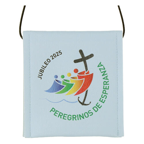 Portateca Giubileo doppia tasca spagnolo 10x9 cm pelle vegetale 1