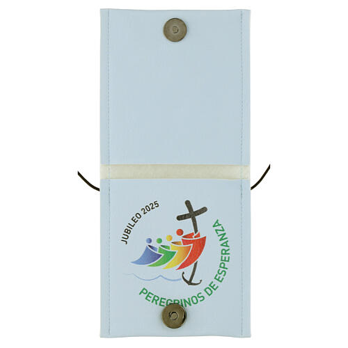 Portateca Giubileo doppia tasca spagnolo 10x9 cm pelle vegetale 2