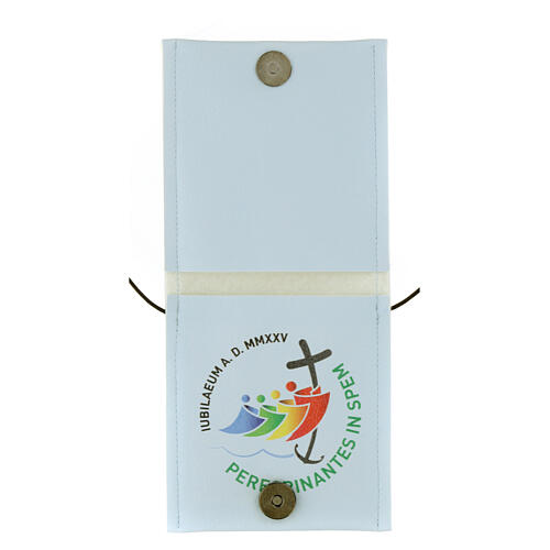 Portateca Giubileo 2025 latino con cordino 10x9 cm pelle vegetale 2