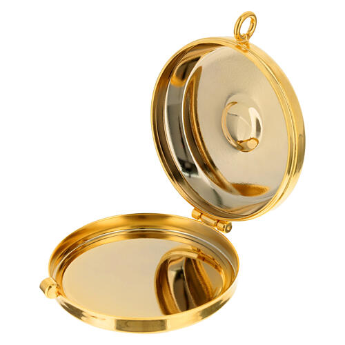 Custode à hostie Jubilé 2025 bois d'olivier logo coloré 5 cm 2