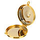 Custode à hostie Jubilé 2025 bois d'olivier logo coloré 5 cm s2