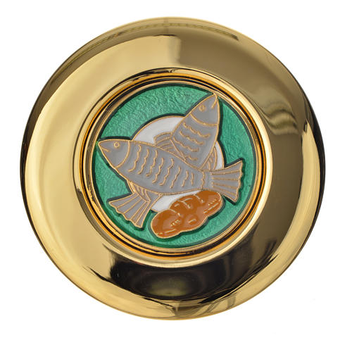 Pyx for Magna Host, enamelled with fish and loaves 1