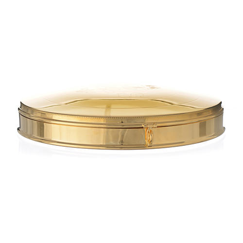 Pyx for big host in gold plated brass 21.5cm 3