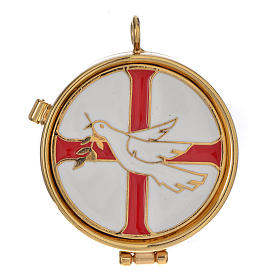 Pyx with enamel, dove and olive tree 53mm