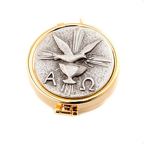 Custodes à hosties: Custode en étain, Alpha et Oméga Custodes à hosties: Custode en étain, Alpha et Oméga