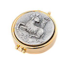 Relicarios eucarísticos: Caja de formas peltre cordero